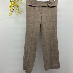 Free People Plaid Beige Women's pants size 6